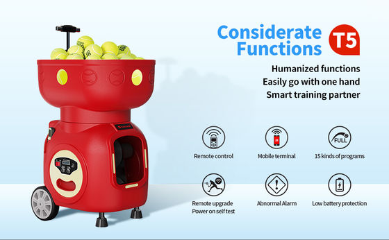 SIBOASI T5 APP Kontrolü Mini Atış Tenis Makine Topu Eğitim için