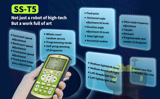 SIBOASI T5 APP Kontrolü Mini Atış Tenis Makine Topu Eğitim için