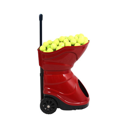 Kırmızı Siyah Renkli Tenis Topu Atış Makinesi Desteği Pratik Eğitim İçin 160 Adet Top Kapasitesi