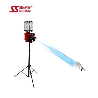 Kırmızı Badminton Raketle Besleme Makinesi Eğitim Kaldırma Sistemi 0-70CM