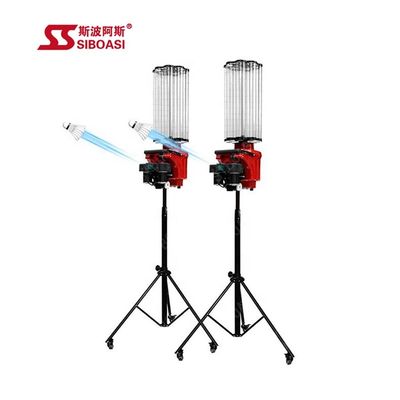 Kırmızı Badminton Raketle Besleme Makinesi Eğitim Kaldırma Sistemi 0-70CM